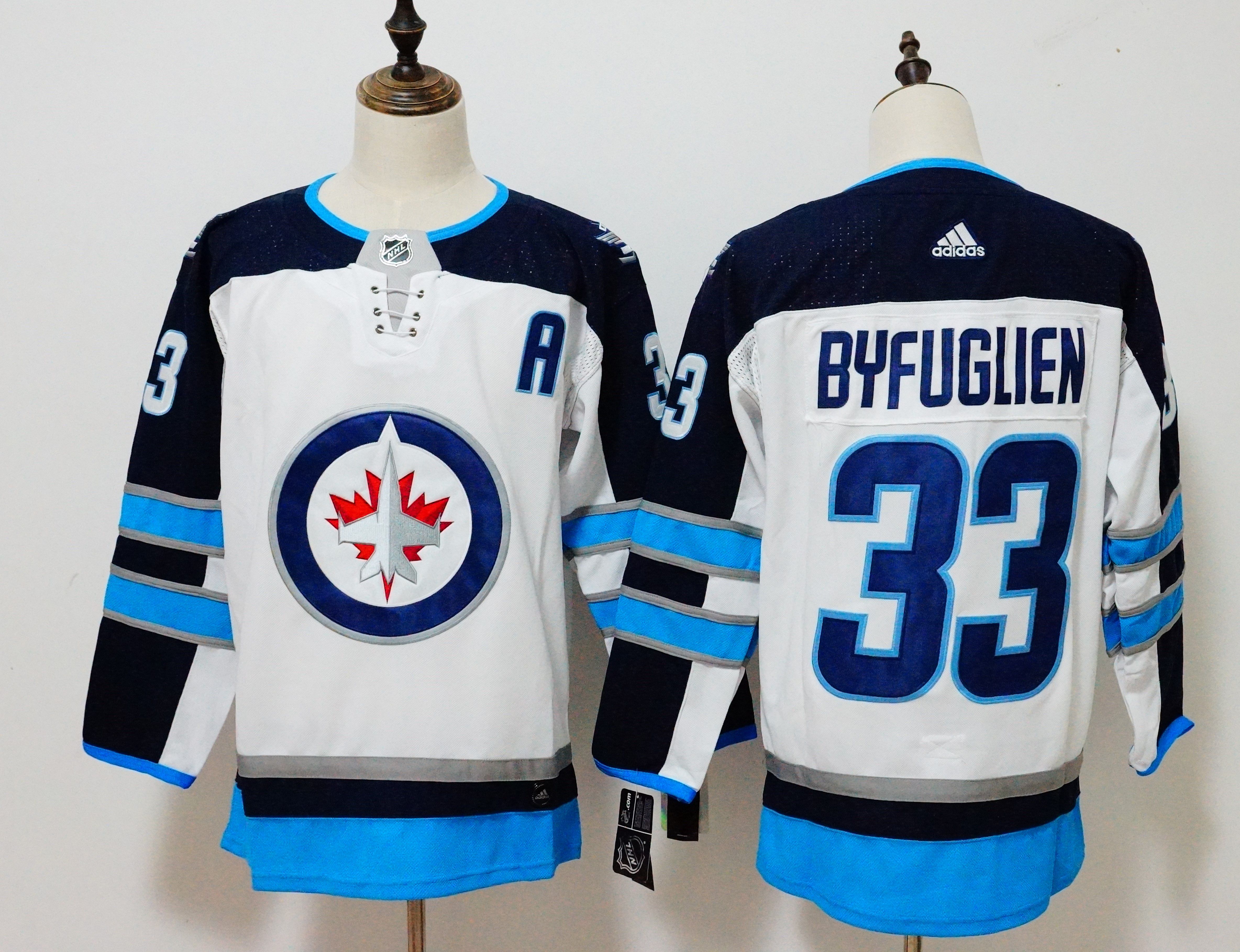 Men Winnipeg Jets #33 Dustin Byfuglien White Hockey Stitched Adidas NHL Jerseys->winnipeg jets->NHL Jersey